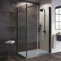 Roman Infinity 800 x 800mm Black Slate Effect Shower Tray