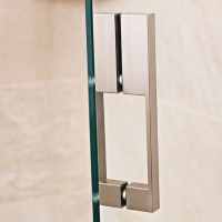 Dawn Athena 1200mm Black Hinged Shower Door and Inline Recess with Side Panel