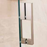 Roman Liberty 1600 x 800mm Hinged Shower Door with Side and In-Line Panels - 10mm Glass