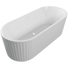 Rouen 1700 x 750mm Fluted Freestanding Bath