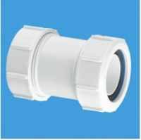 McAlpine Straight White Waste Pipe Connector 32mm X 32mm - S28M