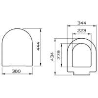 RAK Resort Quick Release Rimless Soft Close Toilet Seat & Cover