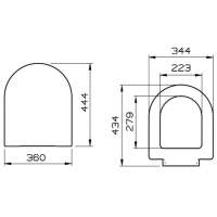 VitrA S50 Replacement Toilet Seat - Standard Close - 72003301 