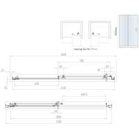 Scudo S6 1600mm Chrome Sliding Shower Door