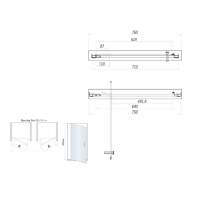 Scudo S6 700mm Chrome Pivot Shower Door