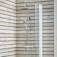 Lancia Lunar Black Square Dual Shower Head Kit