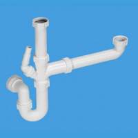 McAlpine SK1 Kitchen Sink Standard Bowl and a Half Plumbing Kit - 1.1/2" 40mm - Single Appliance