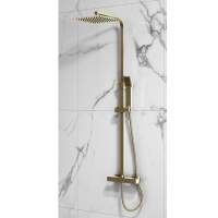 Nuie White and Brushed Brass Shower Waste