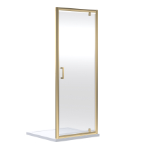 Nuie Rene Brushed Brass 900mm Pivot Shower Door
