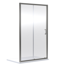 Nuie Rene Brushed Pewter 1200mm Sliding Shower Door