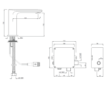 Sensa Infrared Wall Mounted Sensor Basin Tap