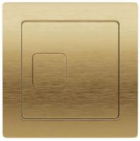 Square Brushed Brass Dual Flush Button - Scudo