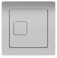 Square Chrome Dual Flush Button - Scudo