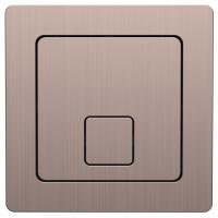 Square Brushed Bronze Dual Flush Button - Scudo