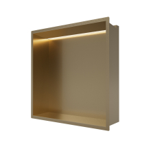 Crosswater Brushed Brass 305 x 305 Shower Wall Niche With LED Light