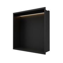 Crosswater Matt Black 305 x 305 Shower Wall Niche With LED Light