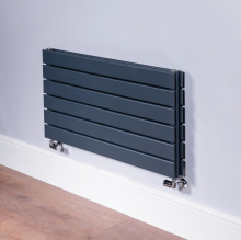 DQ Strata 452 x 900mm Double Column Anthracite Horizontal Radiator
