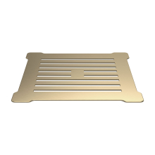 Nuie Brushed Brass Grid Square Shower Tray Waste