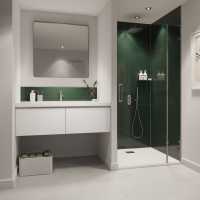 Dove Grey Showerwall Compact Tile Effect Wall Panel - 1220 x 2400mm