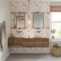 Square Parquet Bronze - Showerwall Acrylic