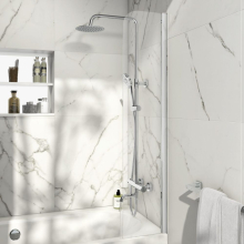 Scudo S6 300mm Fixed Radius Bath Screen