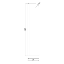 Scudo S6 Square 900mm Chrome Pivot Bath Shower Screen