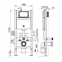 Slim In-Wall WC Fixing Frame & Cistern by Jaquar