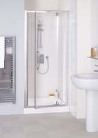 700mm Semi-Frameless Pivot Shower Door, Lakes Classic Collection