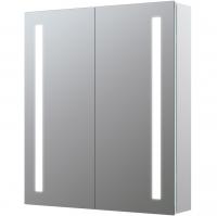 Shetland 600mm 2 Door Front-Lit LED Mirror Cabinet