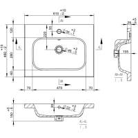 Shetland 615mm Floor Standing 2 Door Basin Unit & Basin - Matt White