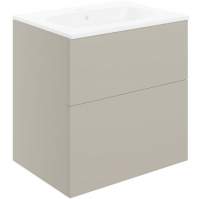 Shetland 610mm Matt Latte 2 Drawer Wall Hung Vanity Unit