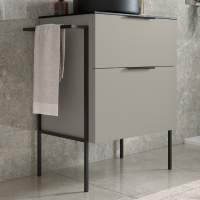 Shetland 790mm Wall Hung 2 Drawer Basin Unit (No Top) - Matt Deep Blue