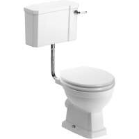 Shetland Low Level Toilet & Satin White Soft Close Seat