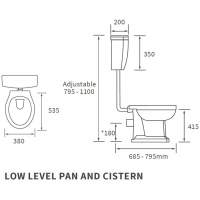 Shetland High Level Toilet & Satin White Soft Close Seat