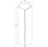 Abacot 300mm 2 Door Tall Unit - White Gloss