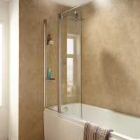 Sommer Extended Square Bath Screen with Fixed Panel