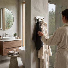 Smedbo Home Brushed Chrome Toilet Roll Holder with Cover