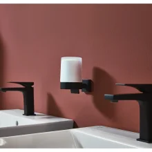 Smedbo-House-Glass-Soap-Dispenser-with-Matt-Black-Holder-Lifestyle-2.webp