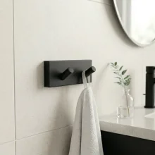 Smedbo-House-Matt-Black-Double-Towel-Hook-Lifestyle.webp