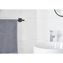 Smedbo Home Brushed Chrome Swing Arm Towel Rail