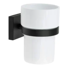 Smedbo House Porcelain Tumbler with Matt Black Holder