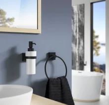 Smedbo-House-Tall-Glass-Soap-Dispenser-with-Matt-White-Holder-Lifestyle.webp