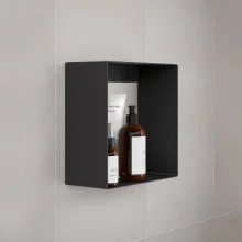 Smedbo-Sideline-Cube-Matt-Black-Shower-Shelf-Lifestyle-2.webp