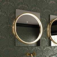 HIB Solas 50 LED Illuminated Bathroom Mirror - Black Frame