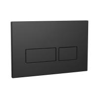 Square Black Dual Flush Plate - Scudo