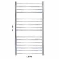 1000 x 520mm Sussex Steyning Stainless Steel Towel Rail - JIS Europe