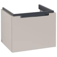 Villeroy & Boch Avento 340 LH Door Cloakroom Vanity Unit With RH Basin - Crystal Grey