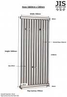 Mezzo Tondo 1600 x 320mm Chrome Towel Radiator