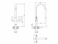 Abode Atlas Brushed Nickel Single Lever Kitchen Tap