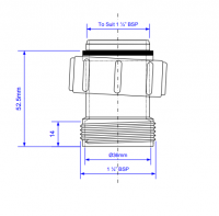 McAlpine V33WM standpipe twin discharge connector